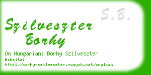 szilveszter borhy business card